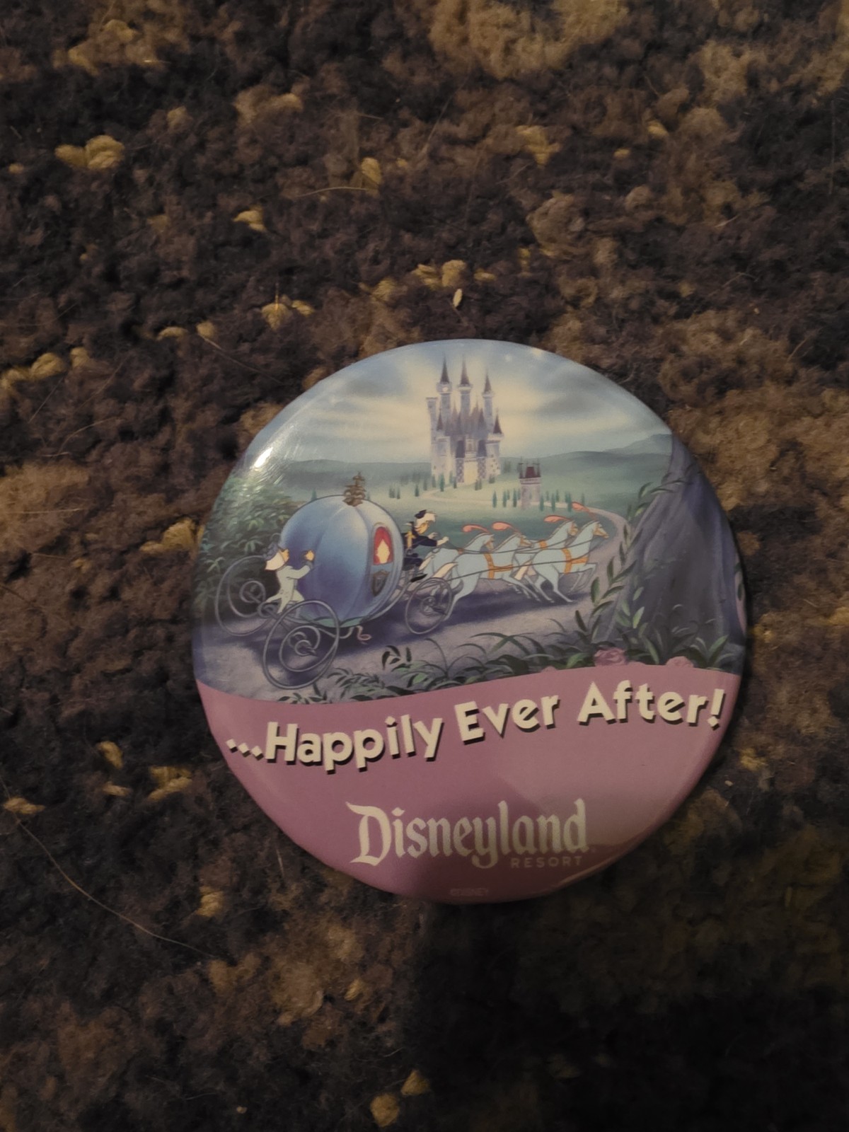 Disney Disneyland Exclusive Happily Ever After Button Pin Cinderella