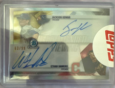 topps 2018 bowman draft dual autograph refractor jackson kowar ethan hankins /99