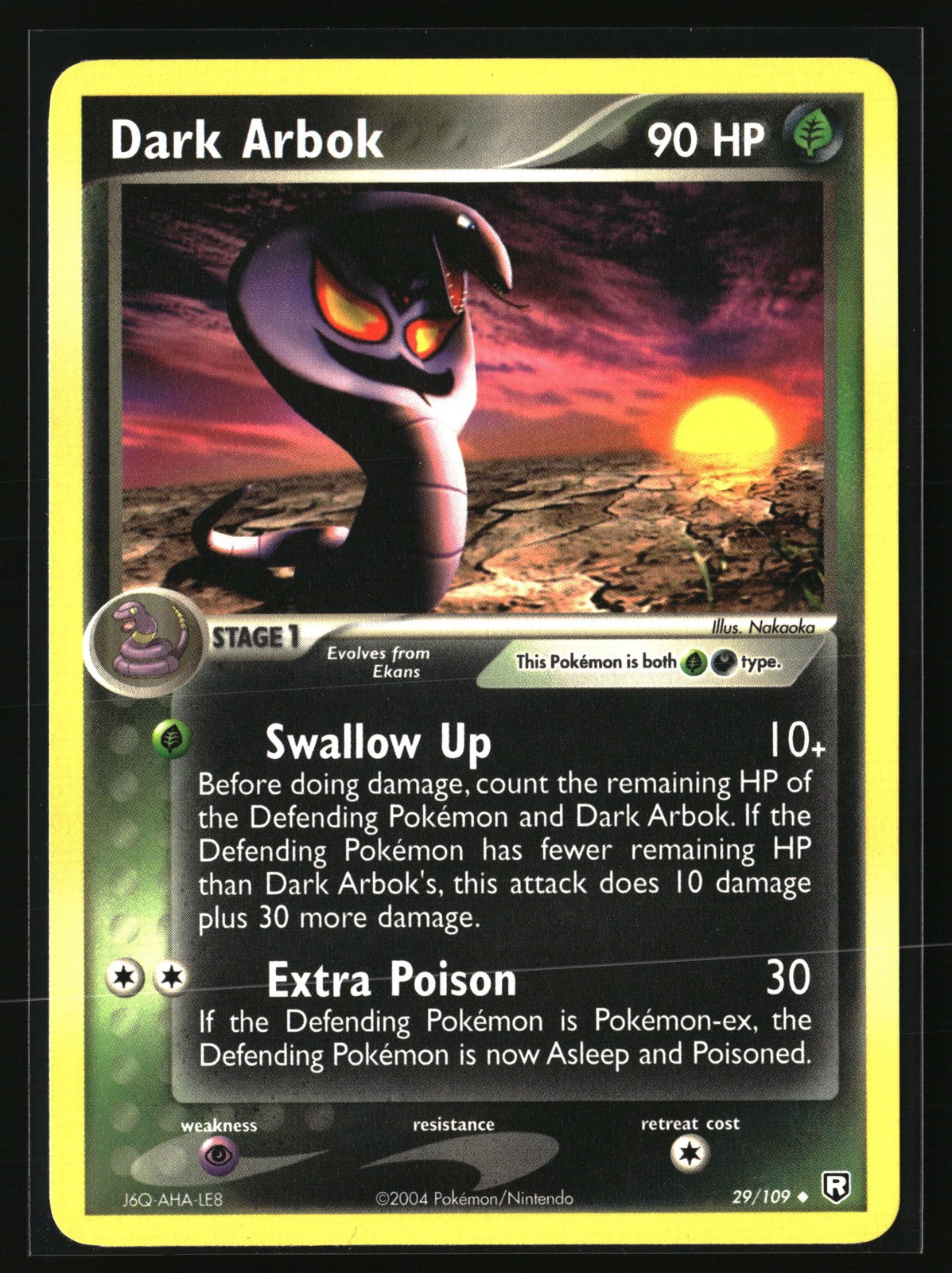 Dark Arbok Uncommon Team Rocket Returns 29/109 NM