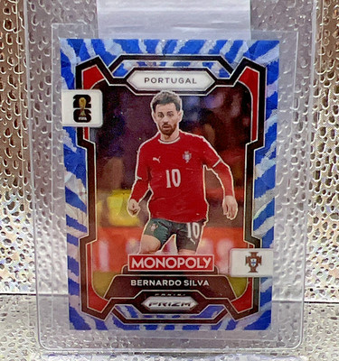 Bernardo Silva 2026 Panini Monopoly FIFA WC BLUE TIGER STRIPE SSP, SUPER RARE!