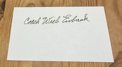 #ad Coach Weeb Ewbank Jets Colts Autographed Signed 3x5 Index Card Pro Football HOF $19.95