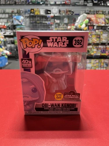 Funko POP Obi Wan Kenobi GITD #392 Star Wars Celebration LE 3000 pcs w/ Acrylic