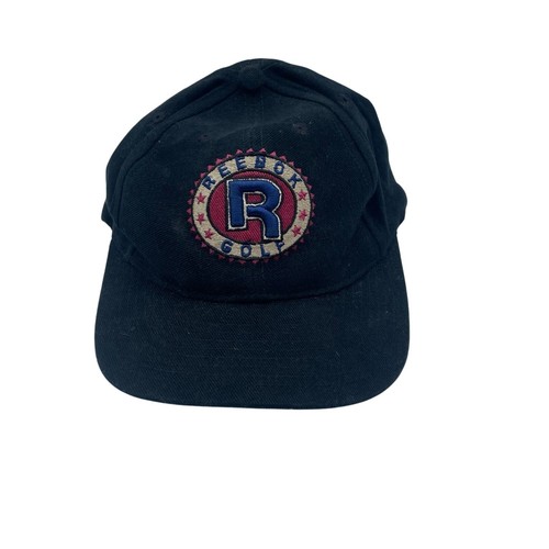 Reebok Golf Hat Black Wool Adjustable Vintage Retro Unisex