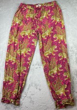 Print Fresh Leopard Print Cropped Organic Cotton Sleep Pajama Pant Small