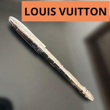 LOUIS VUITTON N75005 Ballpoint Pen Stilo Agenda PM Silver Tone Luxury
