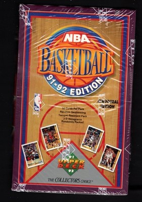 1991/92 Upper Deck Basketball Factory Sealed Wax Box (36 Packs) Michael Jordan
