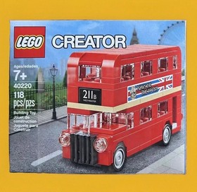 LEGO CREATOR London Bus 40220 Iconic Red Doubledecker Transport with Wheels, NEW