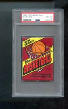 1981-82 Topps Basketball Card Unopened Wax Pack NBA Graded PSA 8 81-82 Has It Bk