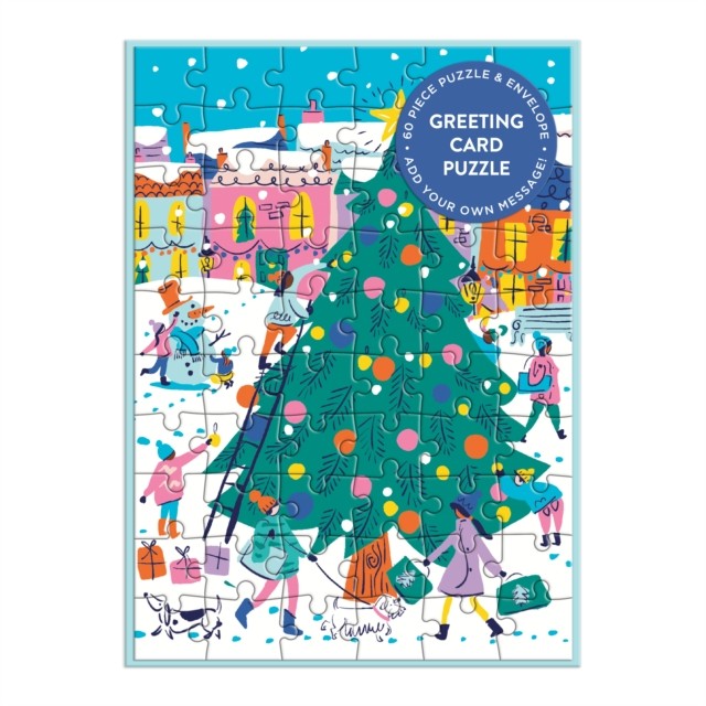MERRY & BRIGHT GREETING CARD PUZZLE by Galison | PB | 2024 - Image 2