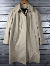 Vintage 80s 90s London Fog Trench Coat Womens 8 Beige Fur Lined Zip Out