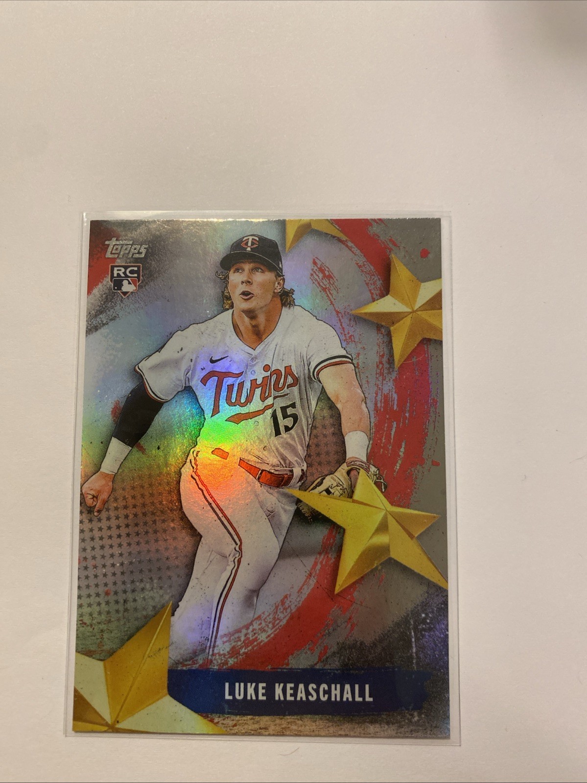 2025 Topps Update #US16 Luke Keaschall Rookie Rainbow Foil Minnesota Twins
