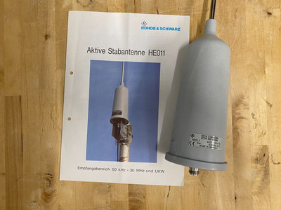 !! Rohde und Schwarz R&S HE011 aktive Stabantenne KW 50kHz...30MHz HE 011