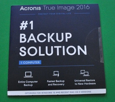 PHYSICAL VERSION | Acronis True Image 2016 | Physical CD & Key | NEW & SEALED