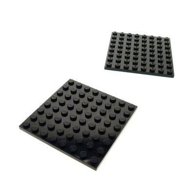2x Lego Bau Platte 8x8 schwarz Basic Grundplatte Star Wars 4166619 42534 41539