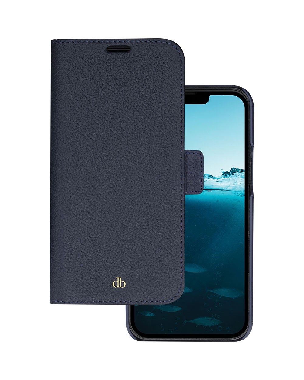 Coque iPhone 14 Pro Max avec porte-carte détachable New York en cuir noir
