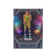 Breanna Stewart Seattle Storm Signed 2020 Panini Prizm Fireworks Trading Card