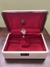 Vintage 1960s Reuge Swiss Ballerina Musical Jewellery Box With Working Tune