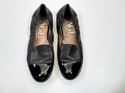 AGL Cap Toe Ballet Flats Women 39 US 9 Leather Comfort Slip-on Loafer Round Toe