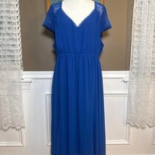 Torrid Cobalt Blue Lace Midi Dress Plus Size Romantic Size 16