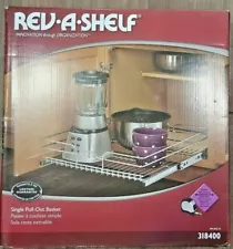 Rev-A-Shelf Extra Large Cabinet Chrome Pullout Basket Organizer 59-21C-5, 20.5"