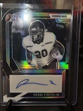 Pierre Strong Jr 🔥 2022 Pro Set Metal  Black Prismatic B&W A uto 2/20 Patriots