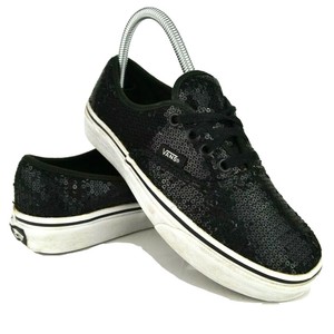 black sequin vans