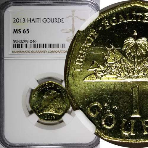 Haiti Brass 2013 1 Gourde NGC MS65 Citadelle de Roi Christophe KM# 155 (046)
