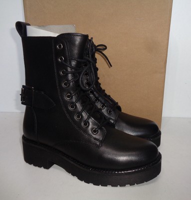 Bertie Ladies New Black Leather Ankle Boots Womens Shoes RRP £120 - Main Image