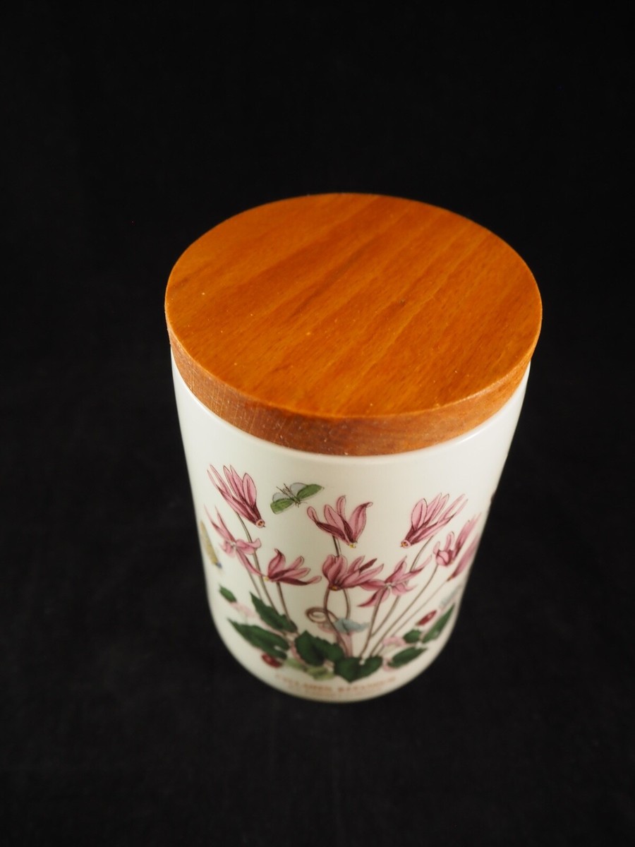 英国 ポートメリオン ボタニックガーデン 1818 キャニスター 木製 PORTMEIRION 4-Pc CANISTER SET; The BOTANICAL GARDEN 1972