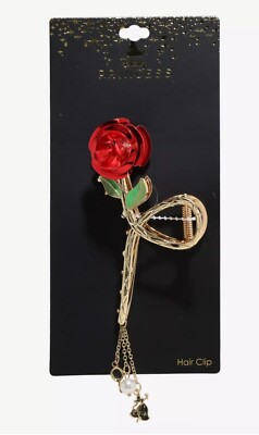 New Disney Beauty And The Beast Rose Hair Claw Clip NWT | eBay display picture 1