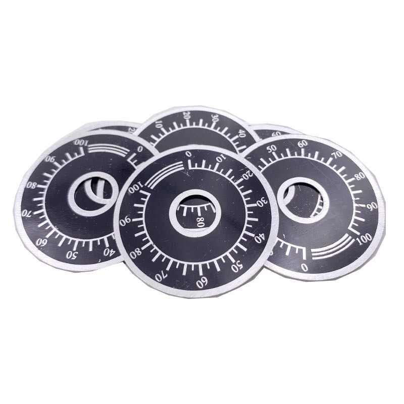 Potentiometer Variable Round 0-100 Control Dial Face Plate 1pcs