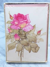 Vintage Montag American Beauty Roses Mead 8 Sheets 8 Envelopes