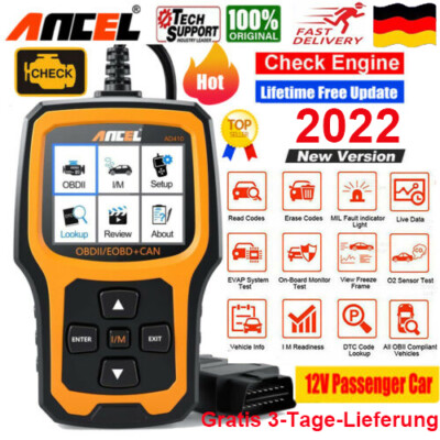 AD410 Profi KFZ OBD2 Diagnosegerät Tool Auto Scanner Motor Fehlerauslesegerät 
