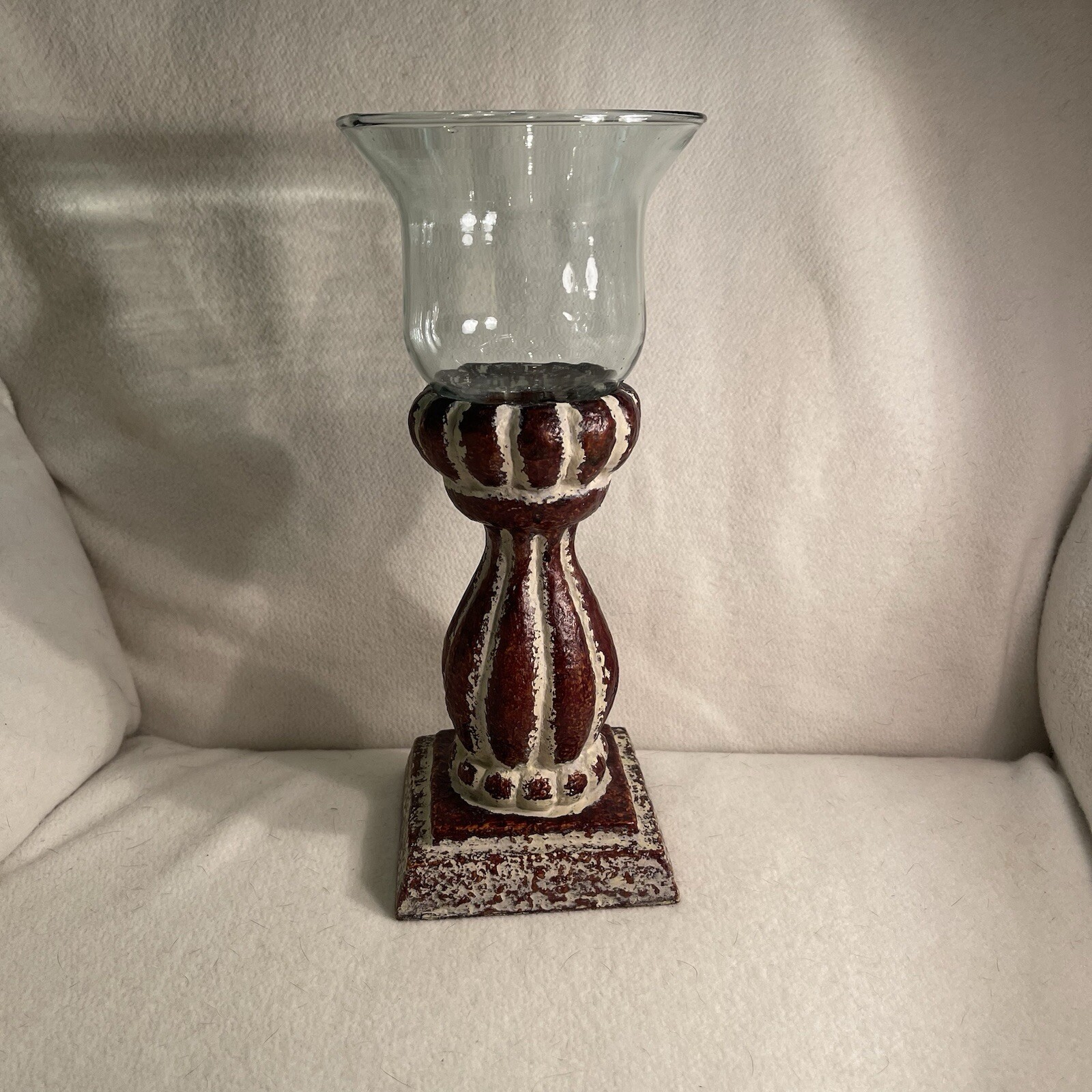 Southern Living At Home Large 11.25-Inch Vintage Bell Jar Candle Holder  