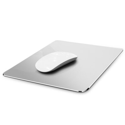 Hard Silver Metal Aluminum Mouse Pad Mat Smooth Magic Ultra Thin Double Side Mou