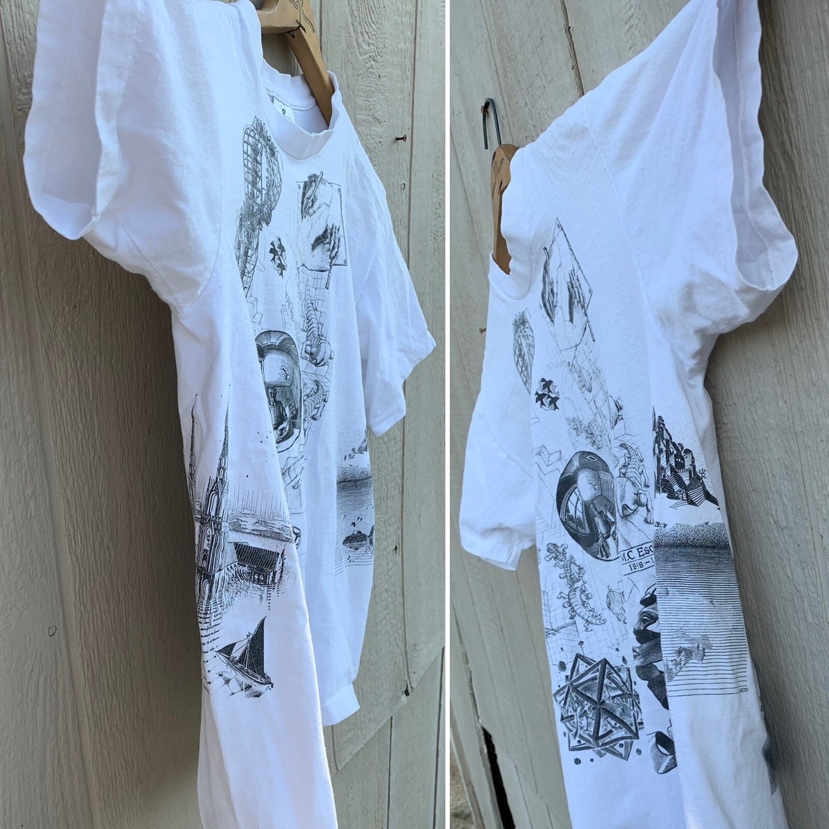 vintage MC Escher 1898 1972 t shirt c 91 single stitch