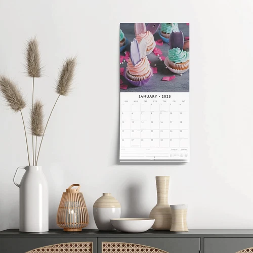 Cupcakes 2025 Square Wall Calendar