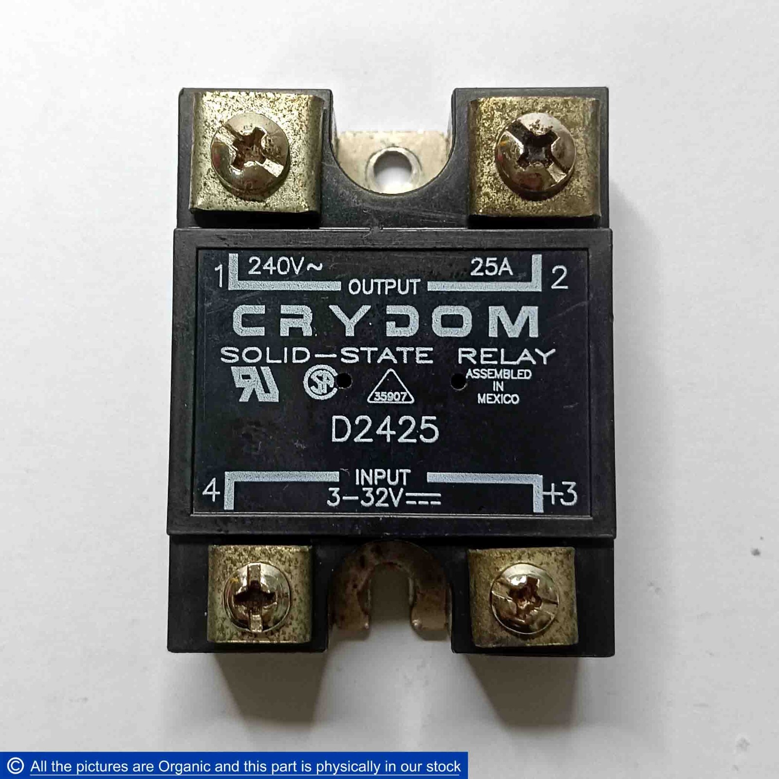 Crydom D2425 Solid State Relay 240VAC 25A Panel Mount SSR Sensata Technologies