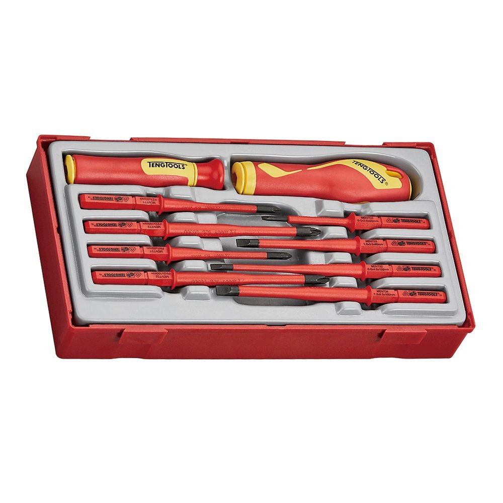 Teng Tools TTV710N Set Cacciaviti 1000V Isolati VDE 10 Pieces