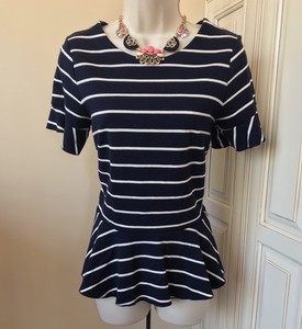 j crew white peplum top