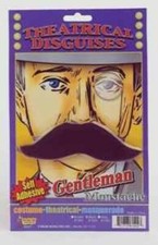 Mustache "The Gentleman" Assort Colors Synthetic Hair Costume Character Disguise