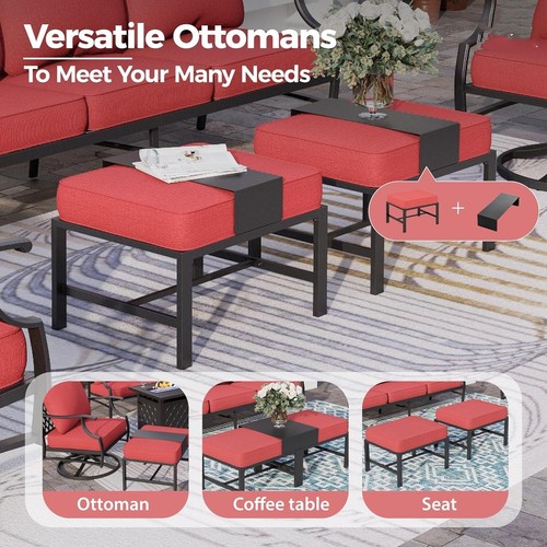 6 Pcs Outdoor Patio Furniture Set Sectional Sofa Conversation Set w/Coffee Table - Picture 5 of 9