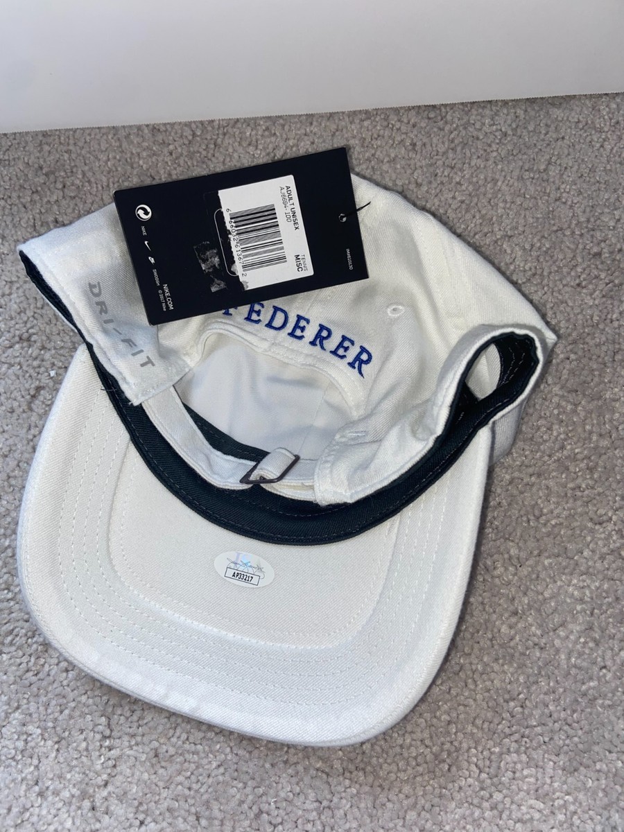 ROGER FEDERER SIGNED NIKE 18 RF HAT WIMBLEDON US OPEN LAVER CUP