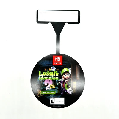 Luigi's Mansion 2 HD 4" Round Display Advertisement Nintendo Switch Video Game - Image 1 of 3