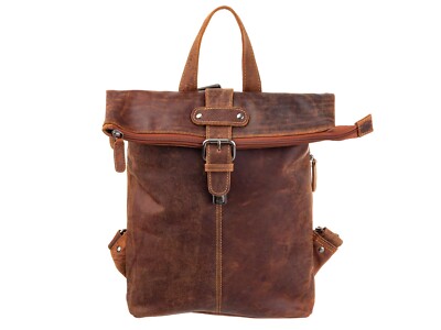 BAXX´S Natural Fashion Kurier-Rucksack L Daypack Unisex Leder Hochwertig 10,5 L