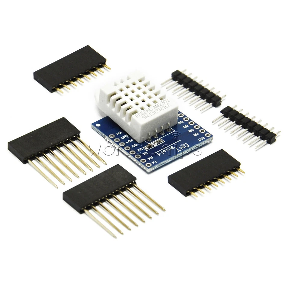D1 Mini DHT22 AM2302 Shield Board Sensor Temperature  Humidity Module Pin header - Image 4 of 4