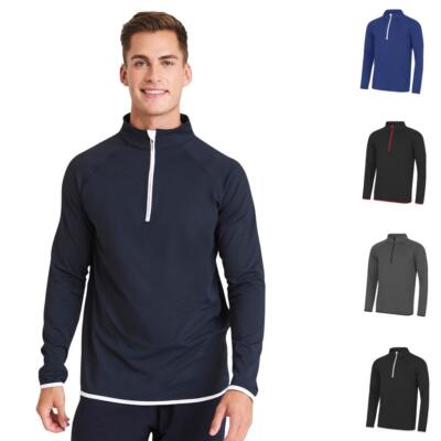 Herren 1/2 Reißverschluss Sweatshirt leicht Stretch kühl feuchtigkeitsableitend schnelltrocknend Sport Top