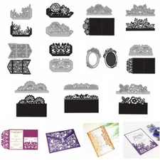 Lace Flowers Border Metal Cutting Dies Scrapbooking Embossing Craft Paper Cards