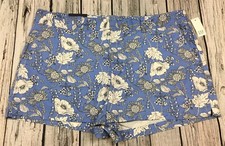 Gap Women  s Size 18 City Shorts. Blue Floral 3 Inch Mid Rise City Shorts. Nwt