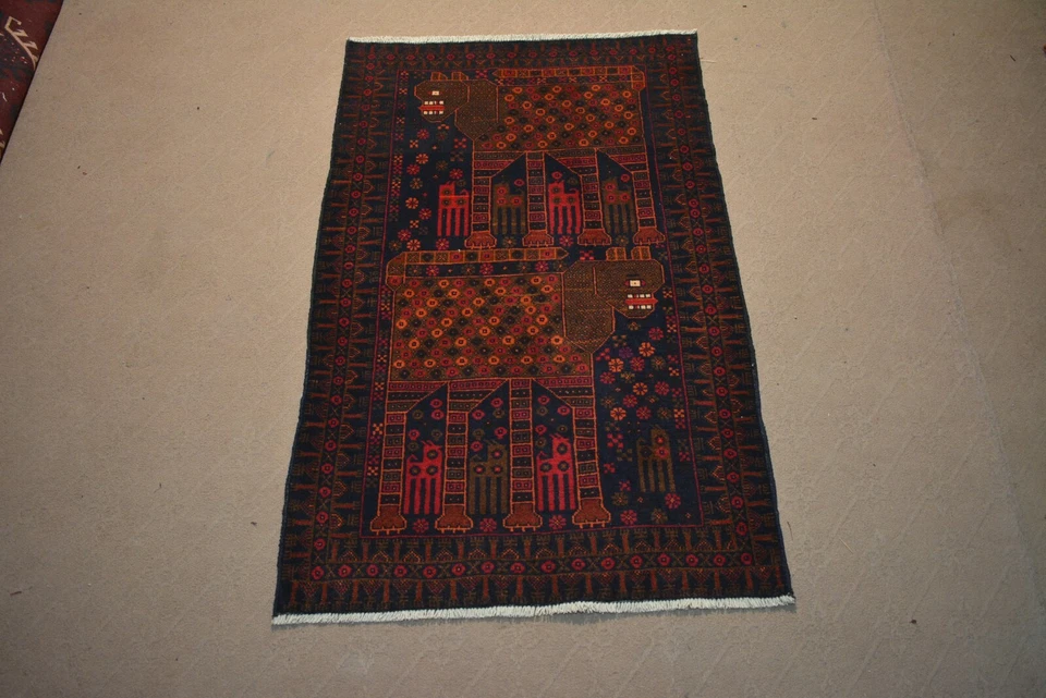 HERMOSAS ALFOMBRAS #LEONES VINTAGE 2X4 ALFOMBRAS HECHAS A MANO. Foto 2 de 4